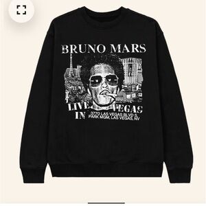 Bruno Mars Live in Vegas Black Sweatshirt XL